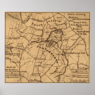 Battle of the Wilderness - Civil War Panoramic Poster