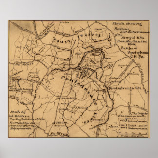 Battle of the Wilderness - Civil War Panoramic Poster
