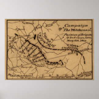 Battle of the Wilderness - Civil War Panoramic Poster