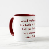 Battle of the Wits Shakespeare Quote Red and White Mug (Front Left)