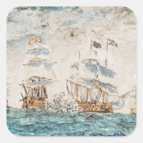 Battle of Trafalgar 1805 1998 Square Sticker