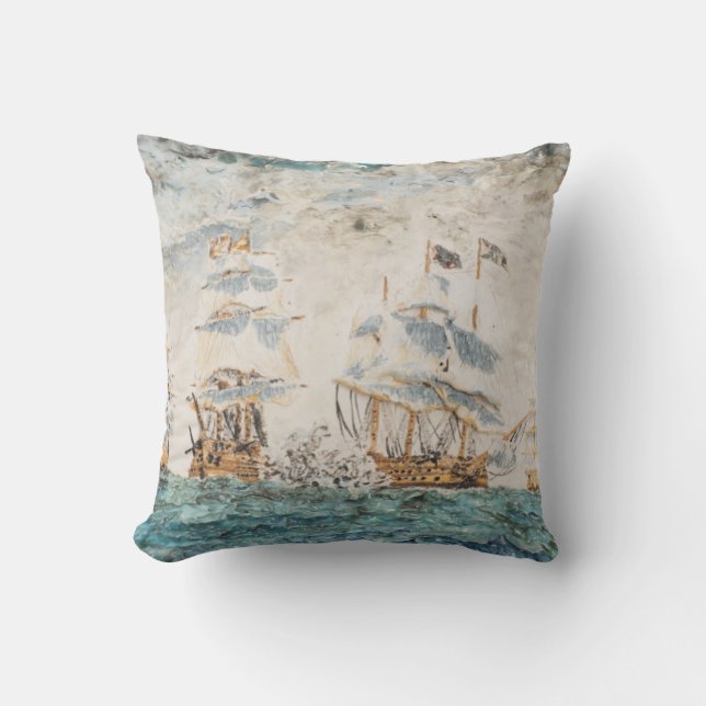 Battle of Trafalgar 1805 1998 Throw Pillow (Front)