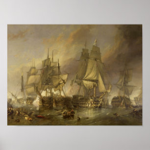 Battle of Trafalgar Poster W C Stanfield 1836