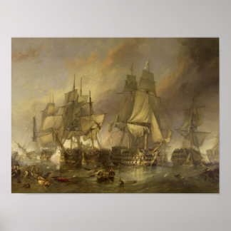 Battle of Trafalgar Poster W C Stanfield 1836