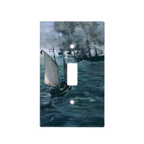 Battle of USS Kearsarge and CSS Alabama by Manet Light Switch Cover