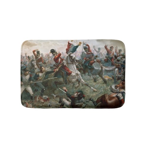 Battle of Waterloo 18th June 1815 1898 colour l Bathroom Mat