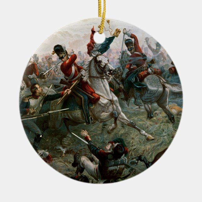 Battle of Waterloo, 18th June 1815, 1898 (colour l Ceramic Ornament (Front)
