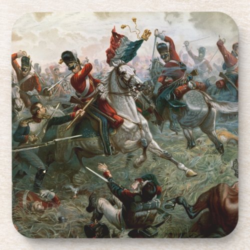 Battle of Waterloo 18th June 1815 1898 colour l Coaster