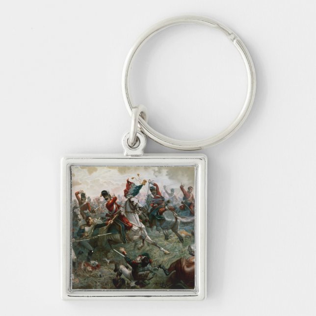 Battle of Waterloo, 18th June 1815, 1898 (colour l Keychain (Front)