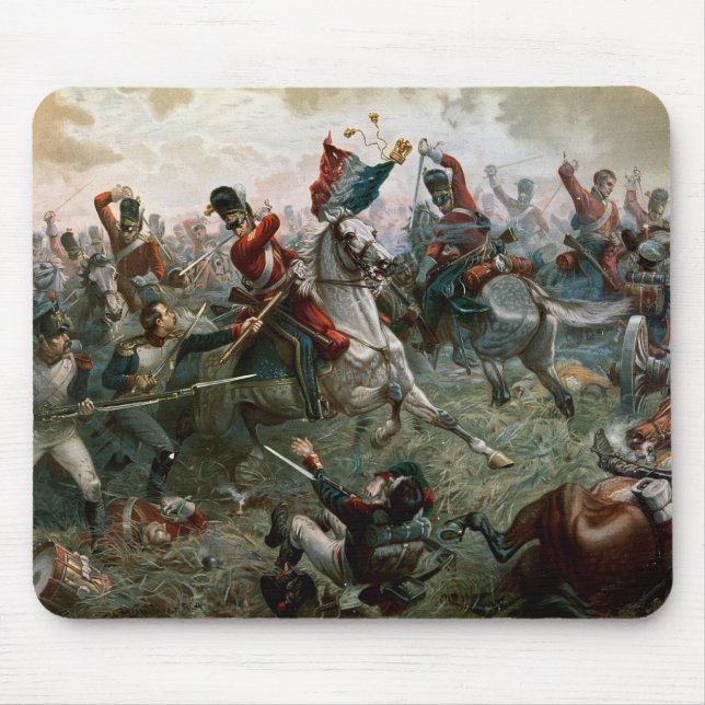 Battle of Waterloo, 18th June 1815, 1898 (colour l Mouse Pad (Front)