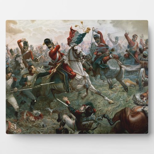 Battle of Waterloo 18th June 1815 1898 colour l Plaque