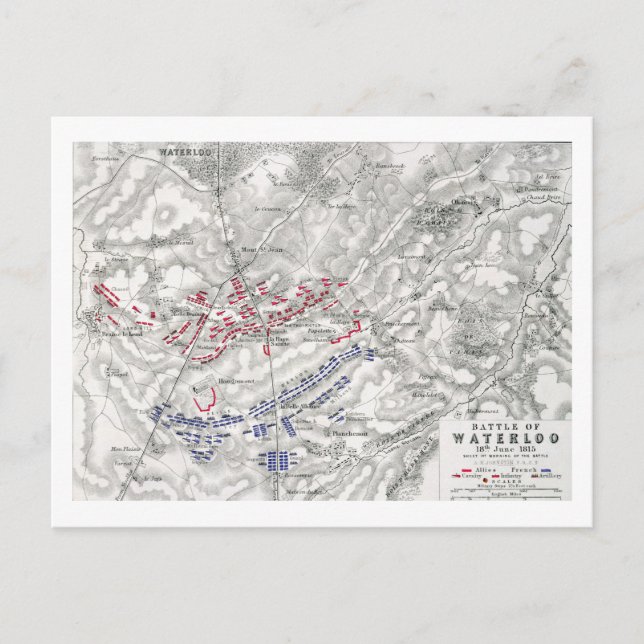 Battle of Waterloo, 18th June 1815, Sheet 1st (eng Postcard (Front)