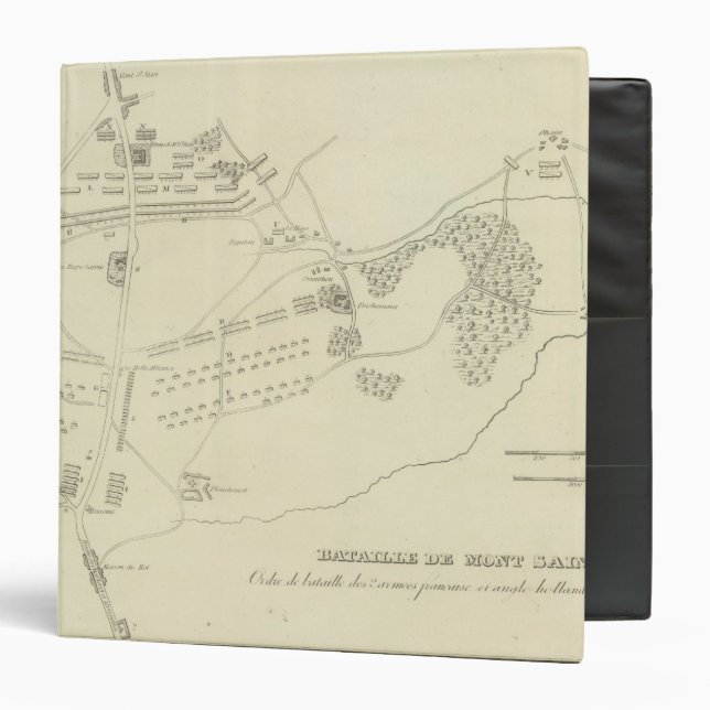 Battle of Waterloo in Belgium 3 Ring Binder (Front/Inside)