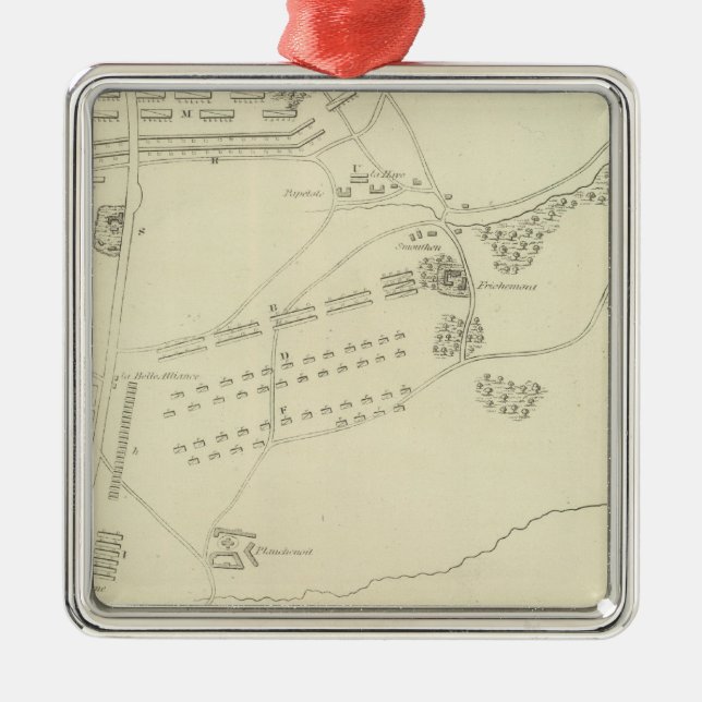 Battle of Waterloo in Belgium Metal Ornament (Front)