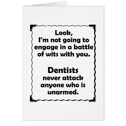 Battle of Wits Dentist Cards (Front)