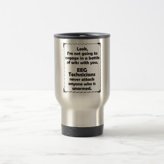 Battle of Wits EEG Technician Travel Mug