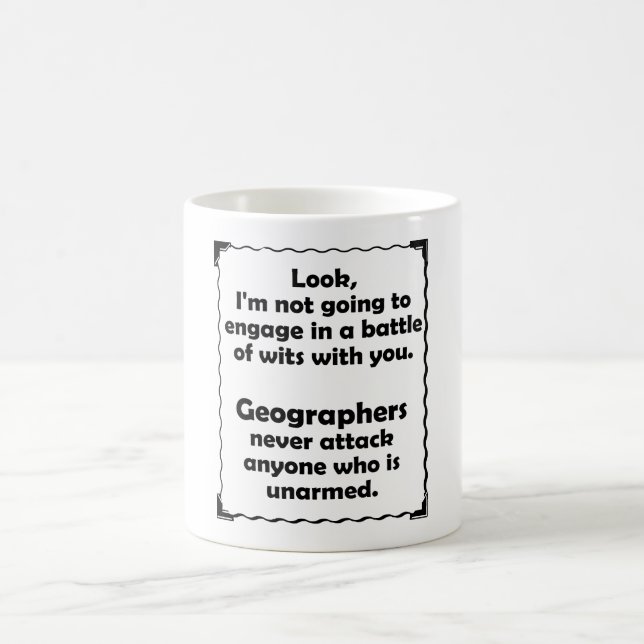 Battle of Wits Geographer Coffee Mug (Center)