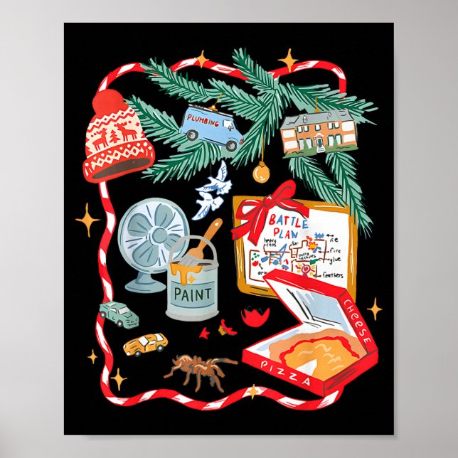 Battle Plan Funny Christmas Home Kids Hand Dawn Al Poster (Front)