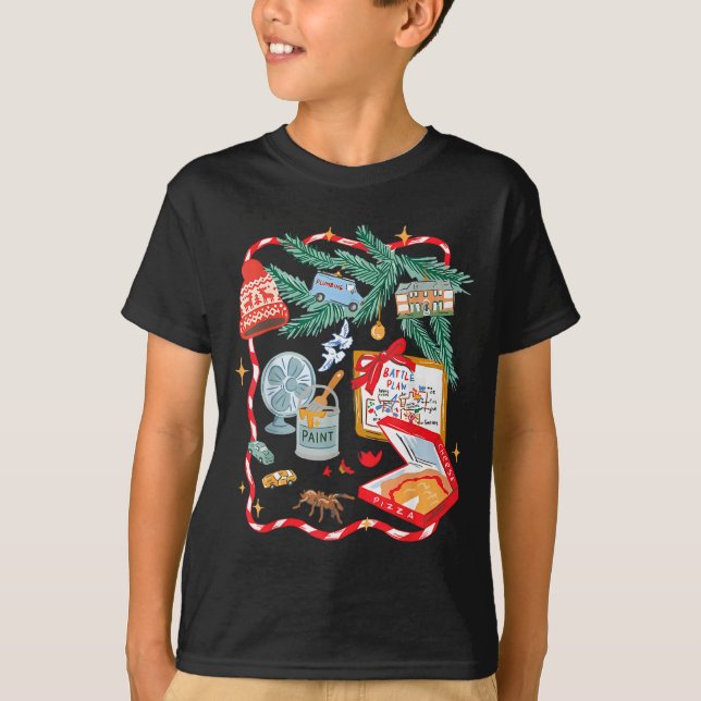 Battle Plan Funny Christmas Home Kids Hand Dawn Al T-Shirt (Front)