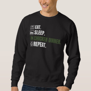 Battle Royale Eat Sleep Chicken Dinner Repeat Men  Sweatshirt