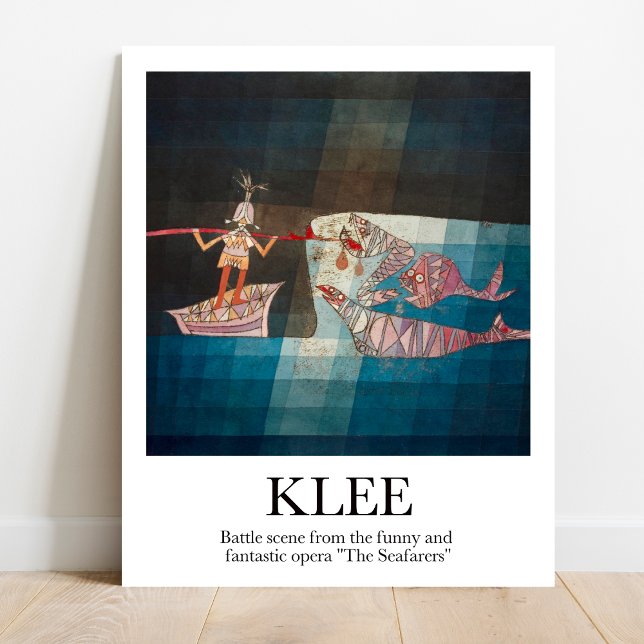 Battle scene by Paul Klee Poster (Klee's colorful chaos!  Own "Battle Scene" poster. High-quality, ready to frame)