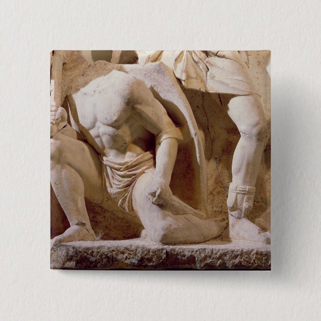 Battle scene, c.169 pinback button (Front)