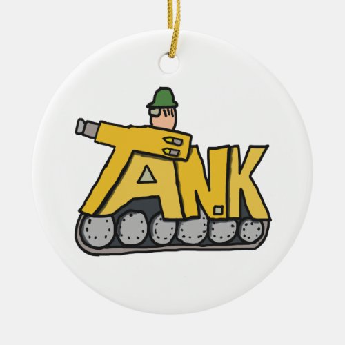 Battle Tank Ceramic Ornament