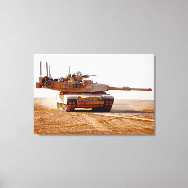 BATTLE TANK – M1 Abrams 24x36 Canvas Print (Front)
