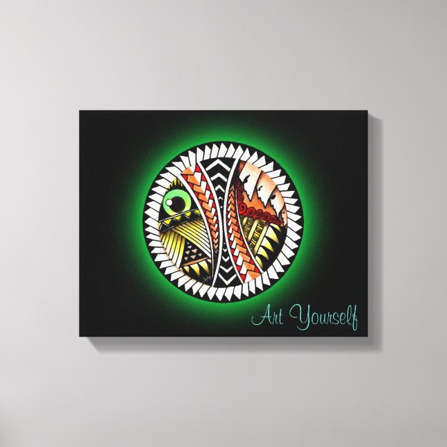 Battle Tattoo Drawing Canvas Print (Front)