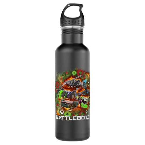 BattleBots Christmas Exploding Wreath Group Shot P Stainless Steel Water Bottle