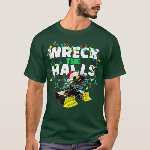 BattleBots Christmas Robot Whiplash Wreck The Hall T_Shirt