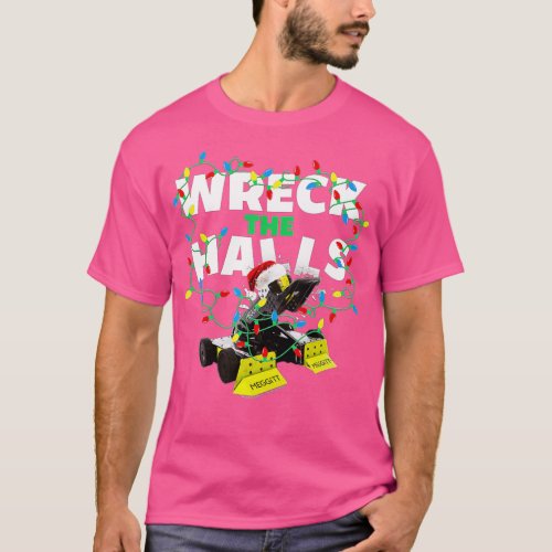 BattleBots Christmas Robot Whiplash Wreck The Hall T_Shirt