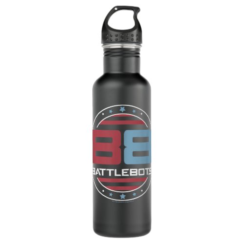 BattleBots Patriotic American Flag Circle Logo  Stainless Steel Water Bottle