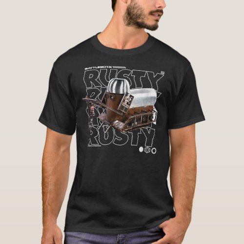 Battlebots Rusty Robot Text Stack      T_Shirt