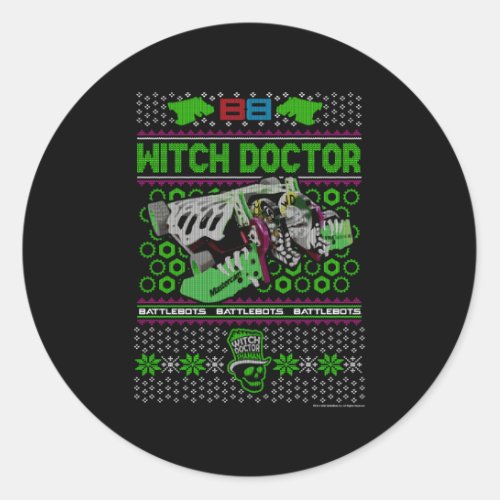 Battlebots Ugly Witch Doctor Classic Round Sticker