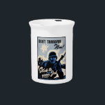 Battlefield Beachhead Assault by American Warriors Beverage Pitcher<br><div class="desc">The morning mist hung heavy over the island, obscuring the distant thunder of naval guns and the roar of dive-bombing planes. Private First Class Thomas "Tommy" Miller, a young rifleman with the 1st Marine Division, crouched in his landing craft, his heart pounding in his chest. This was it. The invasion...</div>