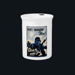 Battlefield Beachhead Assault by American Warriors Beverage Pitcher<br><div class="desc">The morning mist hung heavy over the island, obscuring the distant thunder of naval guns and the roar of dive-bombing planes. Private First Class Thomas "Tommy" Miller, a young rifleman with the 1st Marine Division, crouched in his landing craft, his heart pounding in his chest. This was it. The invasion...</div>