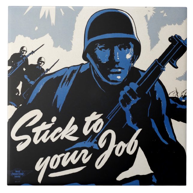 Battlefield Beachhead Assault by American Warriors Ceramic Tile (Front)