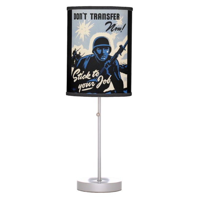 Battlefield Beachhead Assault by American Warriors Table Lamp (Front)