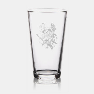 Battlefield Bones: Skeleton Paratrooper Pint Glass