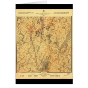 Battlefield of Gettysburg Map by John Bachelder