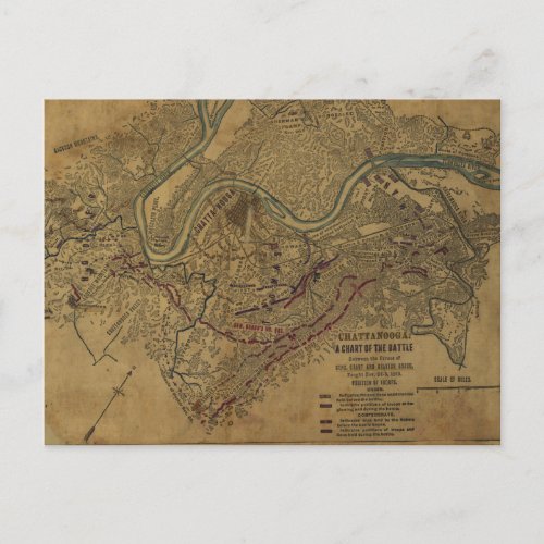 Battles of Chattanooga Postcard