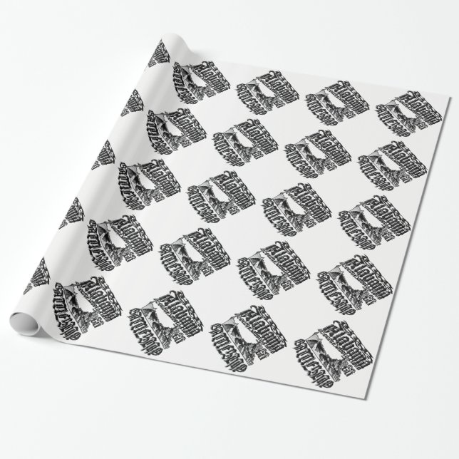 Battleship Alabama Wrapping Paper (Unrolled)