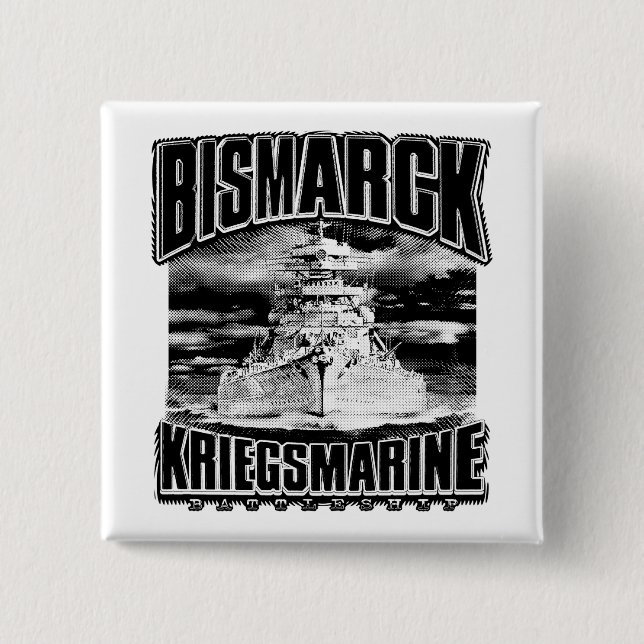 Battleship Bismarck Button (Front)