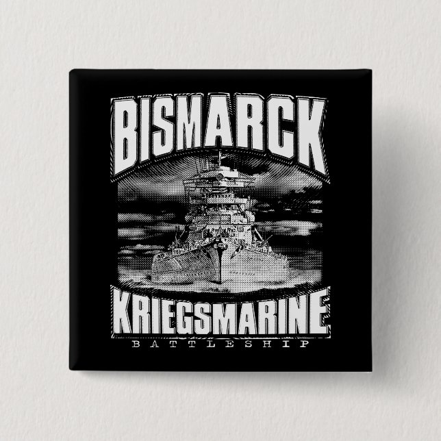 Battleship Bismarck Button (Front)