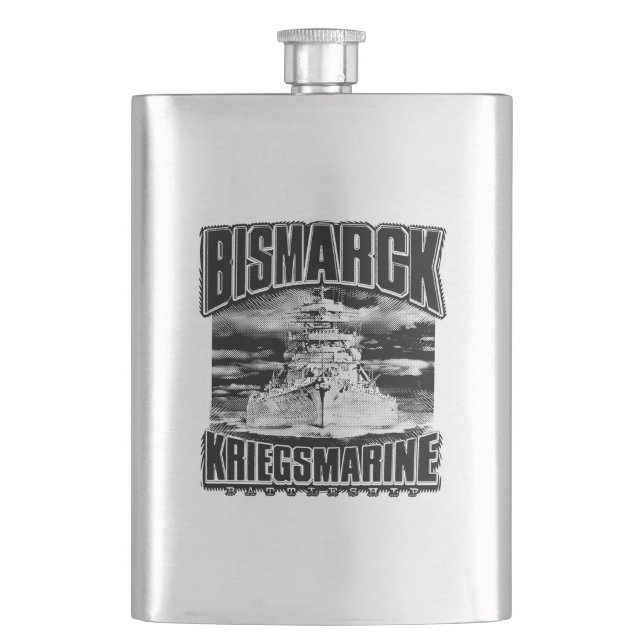 Battleship Bismarck Flask (Front)