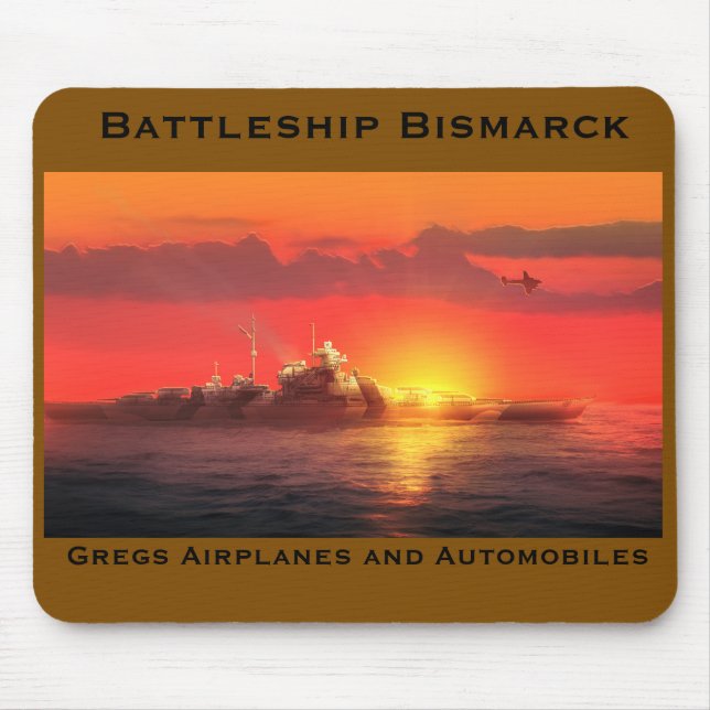 Battleship Bismarck mousepad (Front)