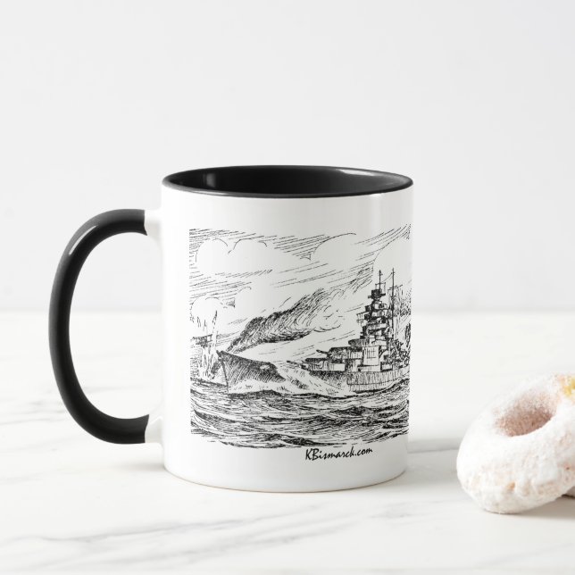 Battleship Bismarck Mug (With Donut)