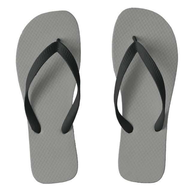  Battleship grey (solid color)  Flip Flops (Footbed)