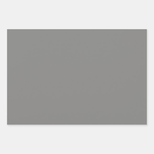  Battleship grey (solid color)  Wrapping Paper Sheets (Front)